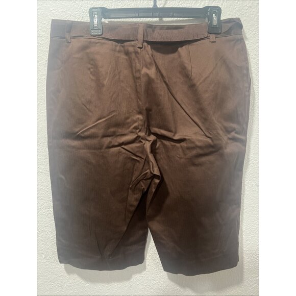 John Paul Richards Cotton Cargo Pants Brown 14 2 Pocket belted Summer‎ NEW - Picture 10 of 14